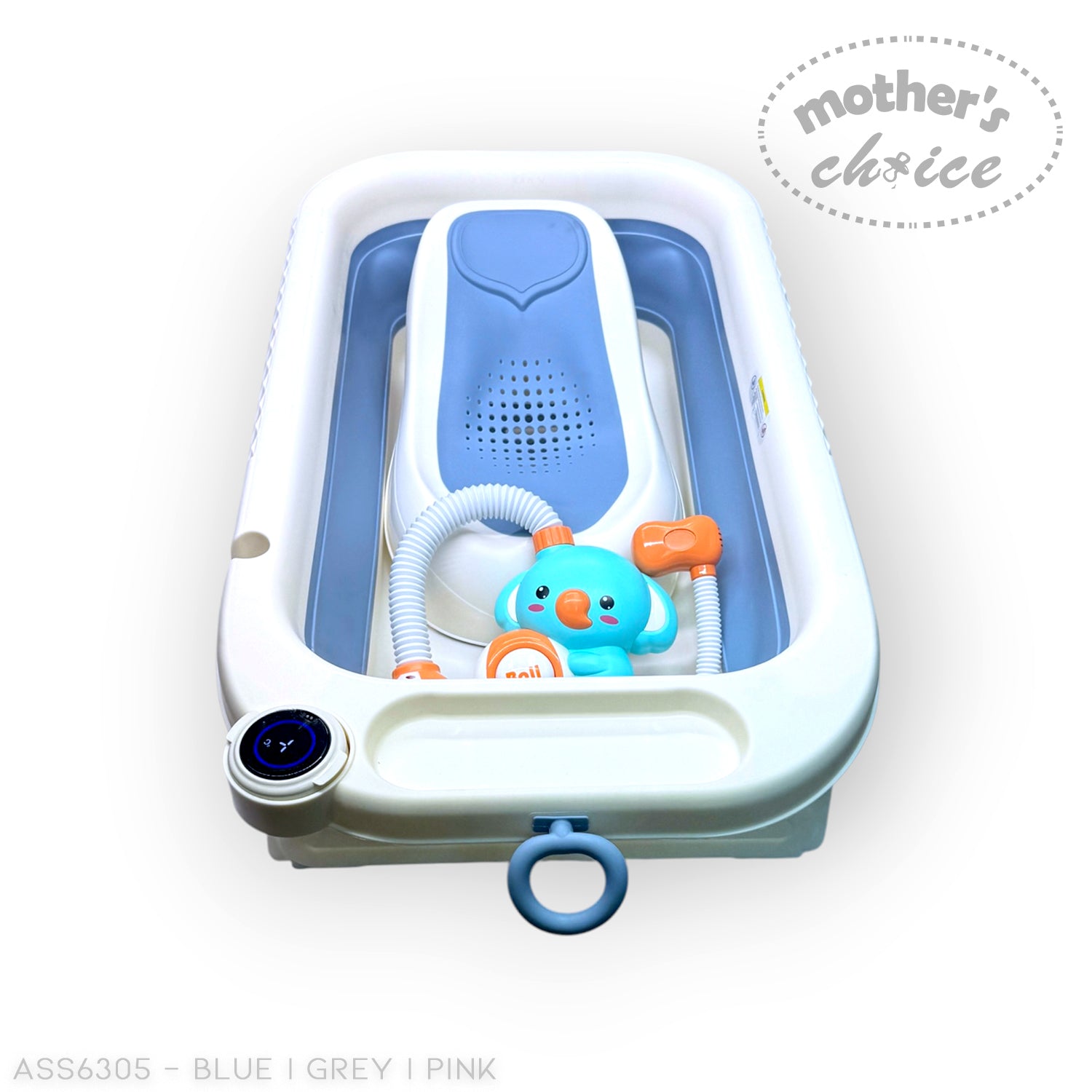BABY BATH LARGE WITH SMART THERMOMETER AND SHOWER TOY