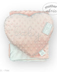 M/C GIFT BOX SHERPA BLANKET &amp; PILLOW SET PINK