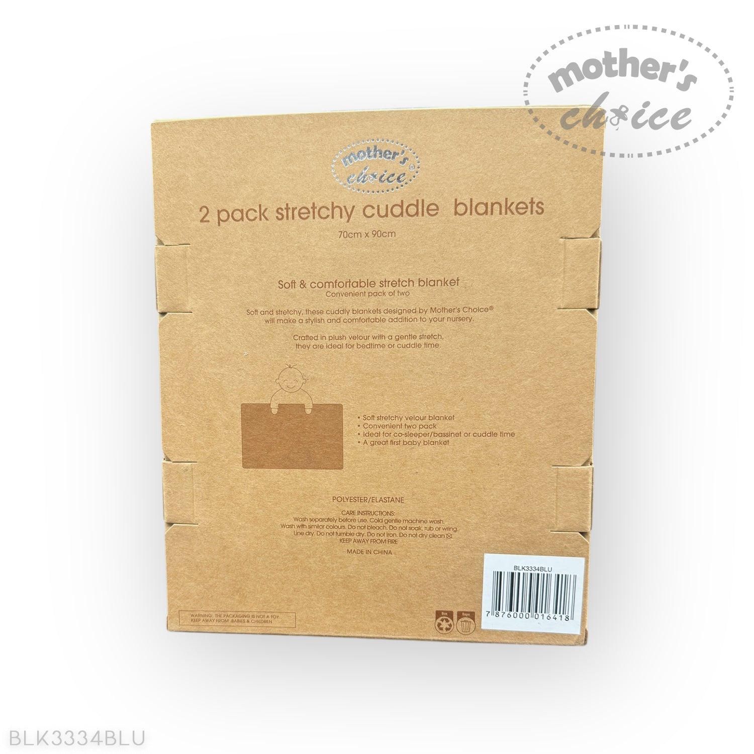 M/C BAMBOO 2PK VALOUR CUDDLE RUG BLUE