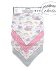 MC 100% COTTON 4 PACK BANDANA BIBS ELIE/RAINBOW