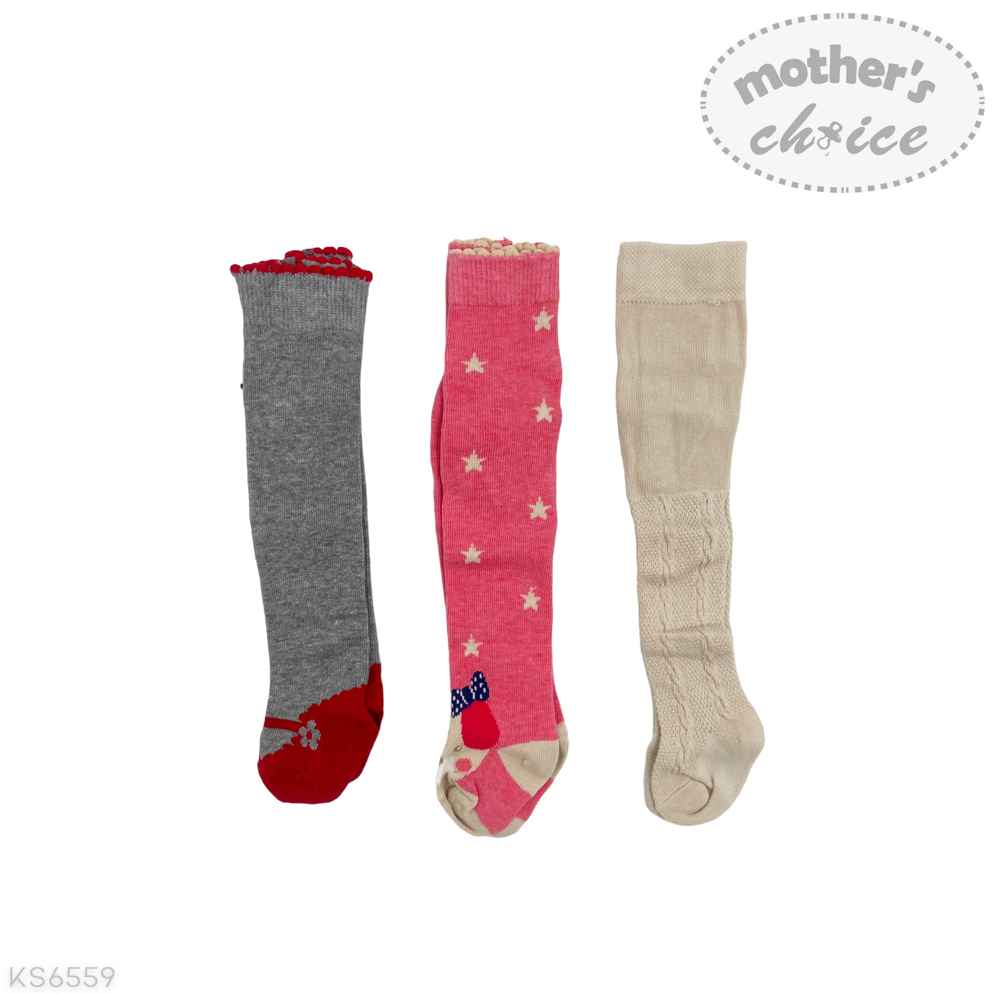 GIRLS 3 PACK WINTER TIGHTS ASSORTED