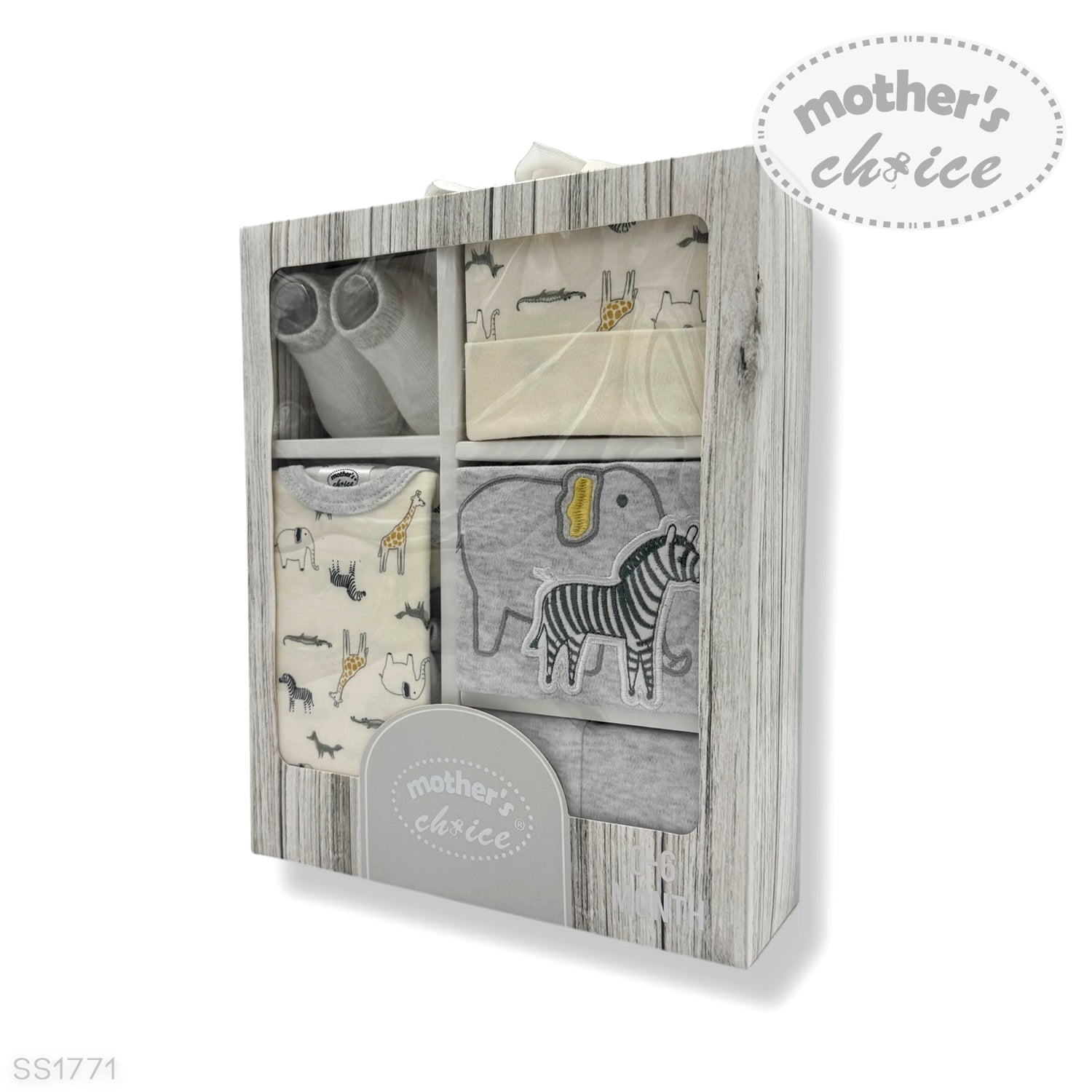 M/C 5 PCS GIFT SET GREY ELEPHANT