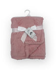 M/C SINGLE LAYER JACQUARD BLANKET PINK