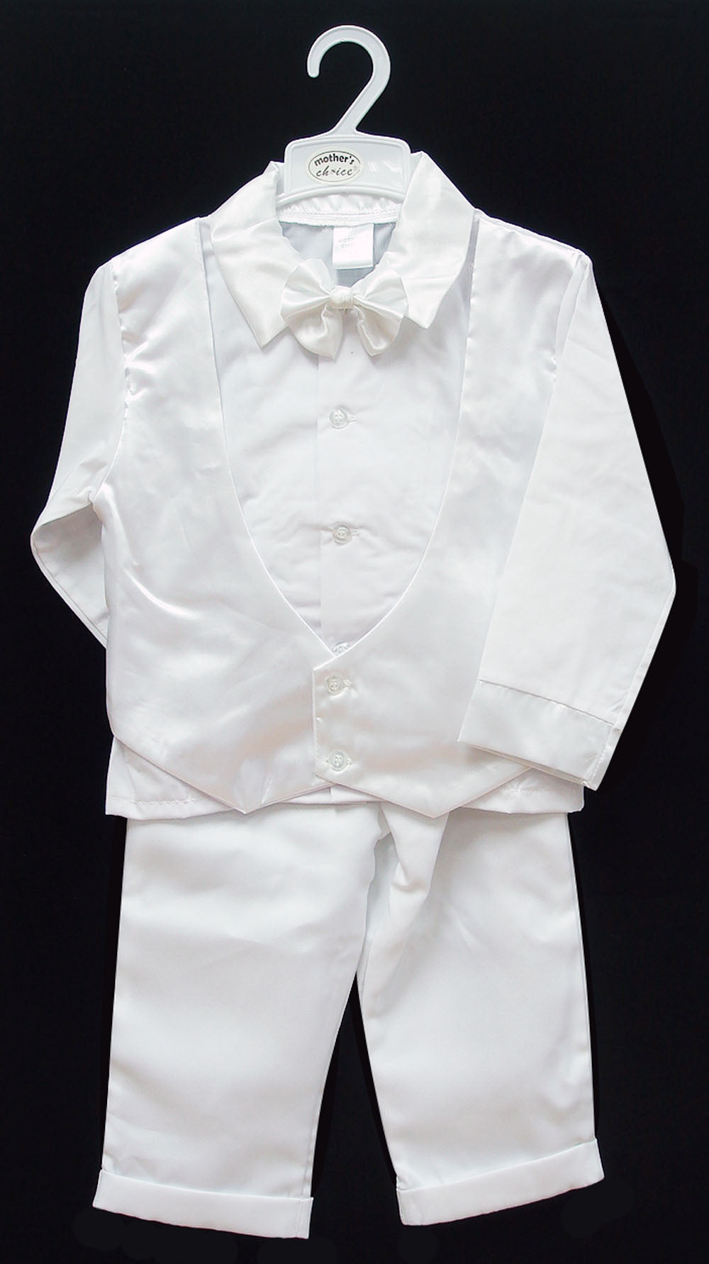 BOYS WHITE CRISTENING SUIT LONGSLEEVE