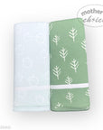 M/C BAMBOO 2PK  BURP CLOTHS SAGE