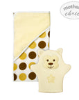 HOODED TOWEL SET WITH MIITTEN CREATURES