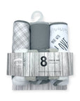 M/C TOWEL &amp; FACECLOTH LOVE-GREY