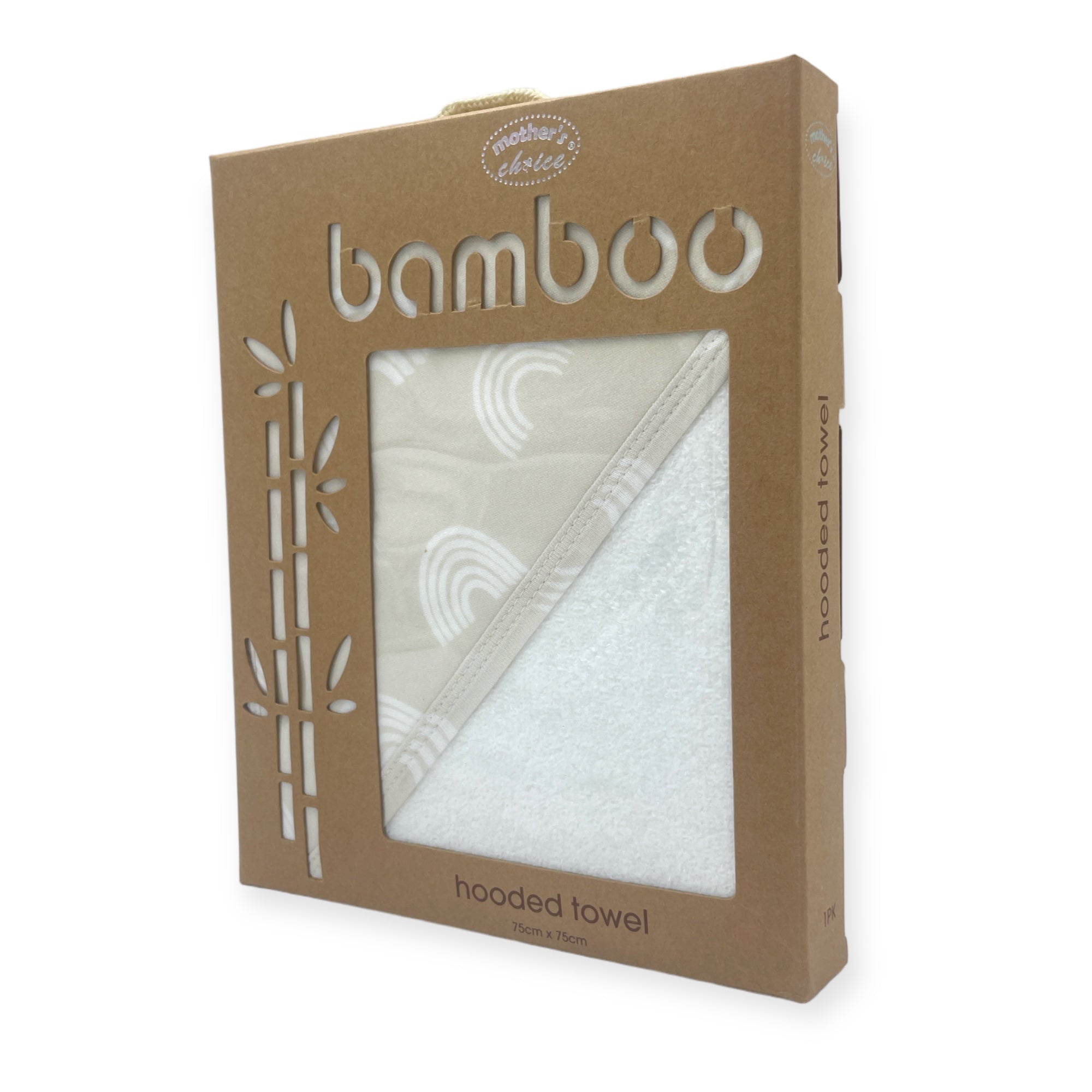 M/C BAMBOO HOODED TOWEL STONE