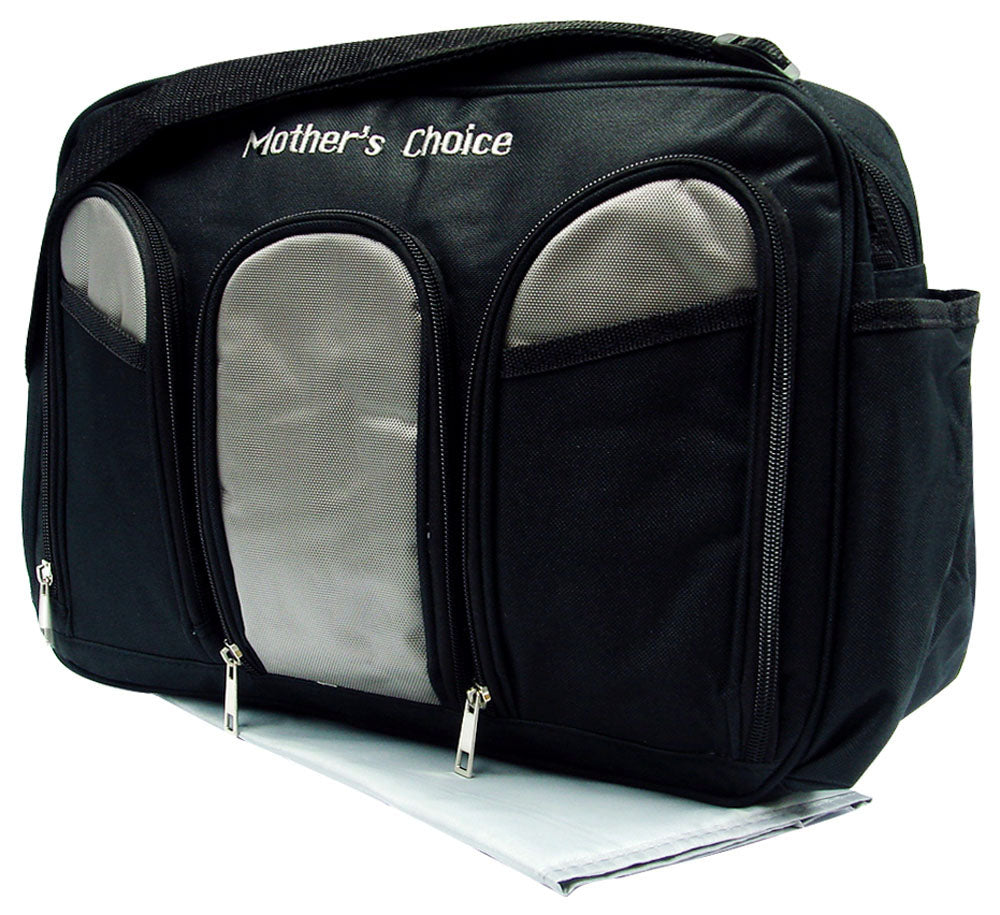 MEDIUM DIAPER BAG BLACK/GREY
