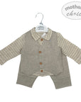 INF BOYS 3PC NATURAL LINNEN SET