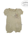 M/C MUSLIN ROMPER BEIGE 12M