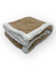 M/C SHERPA FLEECE BLANKET BROWN