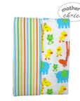 2 PACK FLANNEL RECEIVER NEUTRAL ZOO/STRIPES