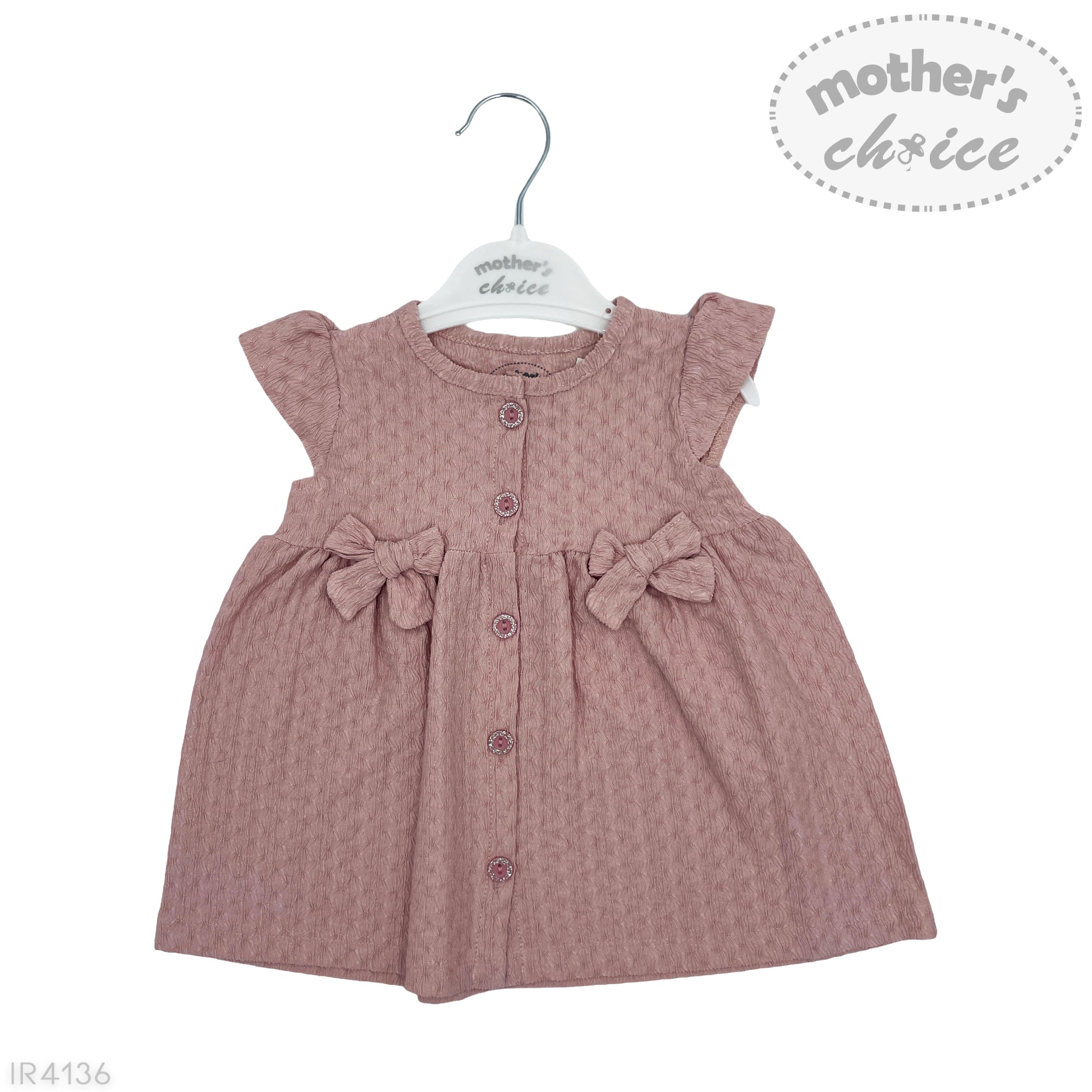 INF GIRLS DRESS 'SCARLET PINK' 12-18M