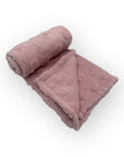 M/C SINGLE LAYER JACQUARD BLANKET PINK
