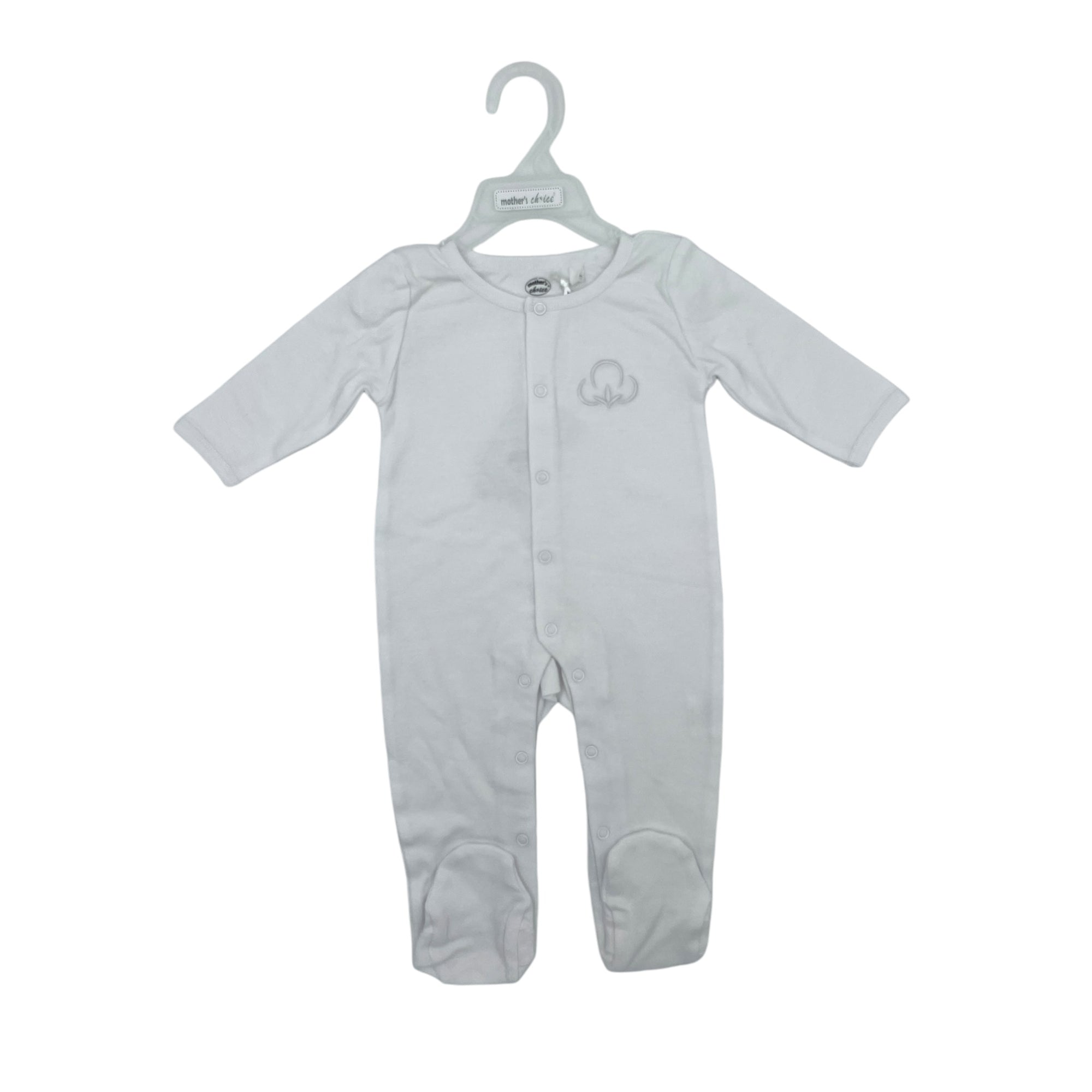 BABYGROWS BASICS WHITE 6-9M