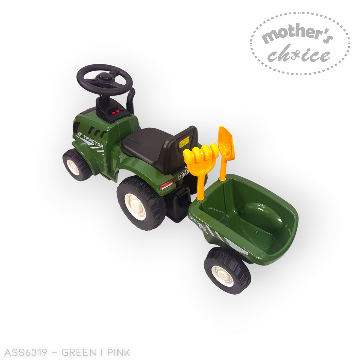 RIDE-ON CAR TRACTOR WITH TRAILOR AND ACCESSORIES