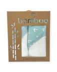 M/C BAMBOO 2PK  HOODED TOWEL BLUE