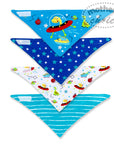 BOYS 4 PACK BANDANA BIB 'DINO'