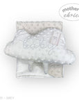 M/C GIFT BOX SHERPA BLANKET &amp; PILLOW SET GREY