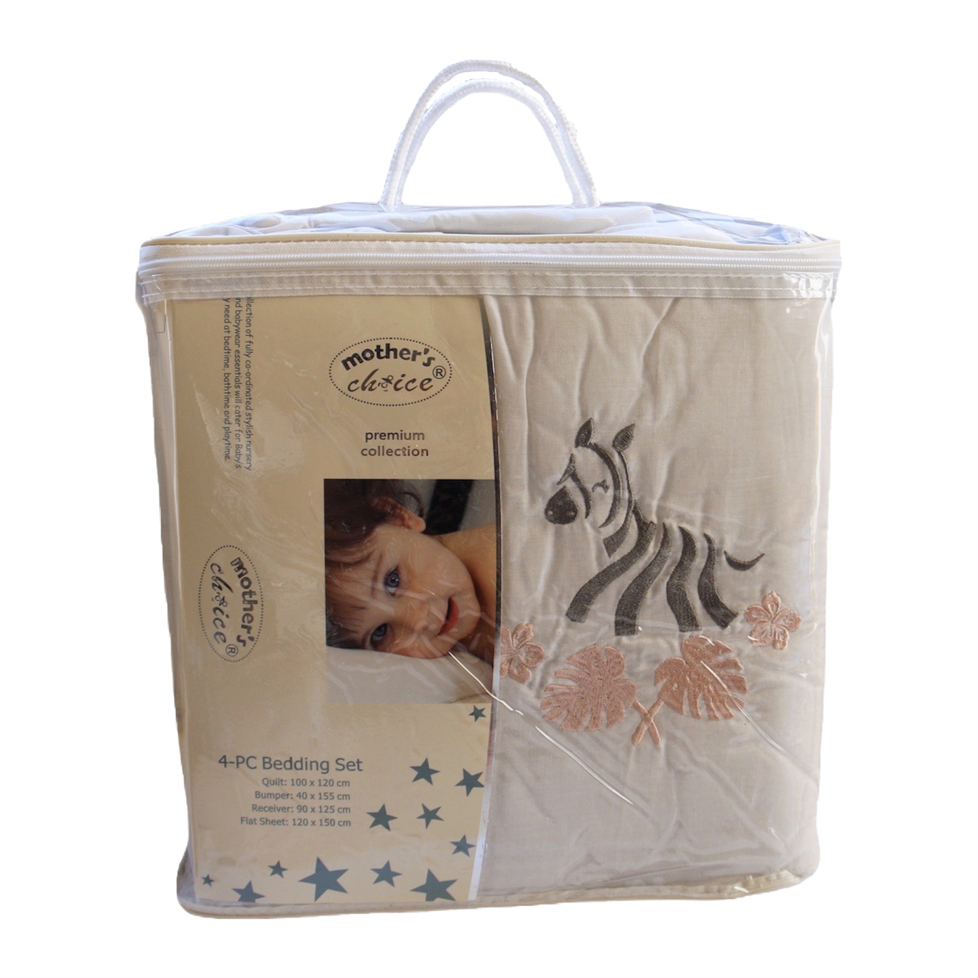 BABY BEDDING SET 'PINK ZEBRA'