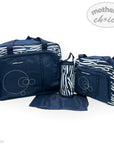 MC MICROFIBRE 4PC  DIAPER BAG - NAVY