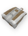 M/C SHERPA FLEECE BLANKET BROWN