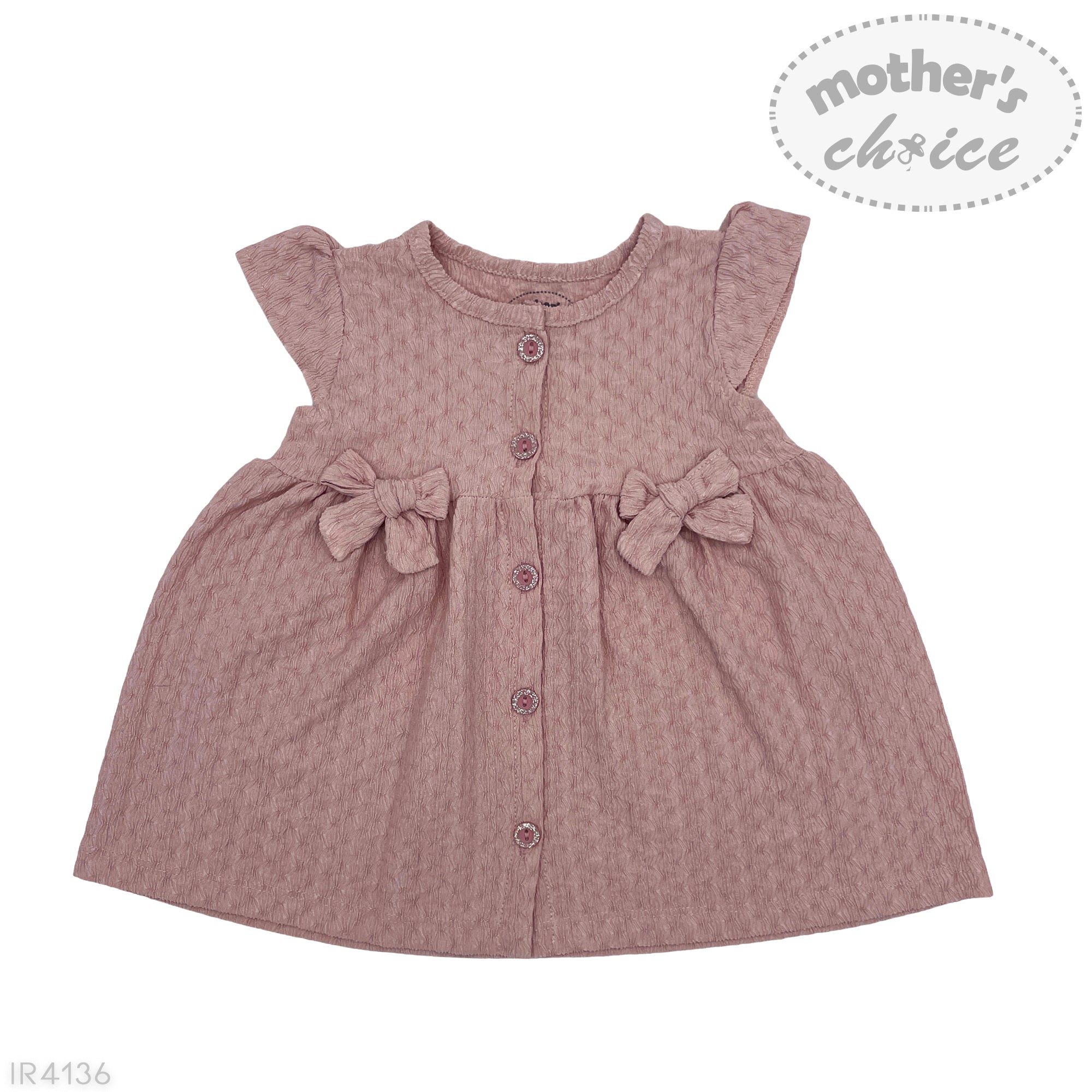 INF GIRLS DRESS 'SCARLET PINK' 12-18M
