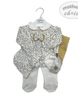 M/C GIRLS 5PC SET YELLOW/GREY N/BORN