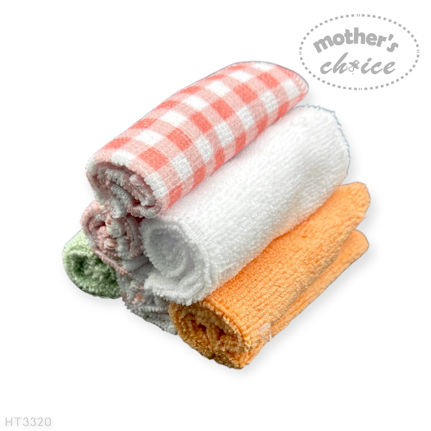 M/C 6 PACK WASHCLOTH SET PEACH FRUIT