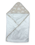 M/C BAMBOO 2PK  HOODED TOWEL STONE