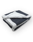 M/C SHERPA FLEECE BLANKET BOX NAVY