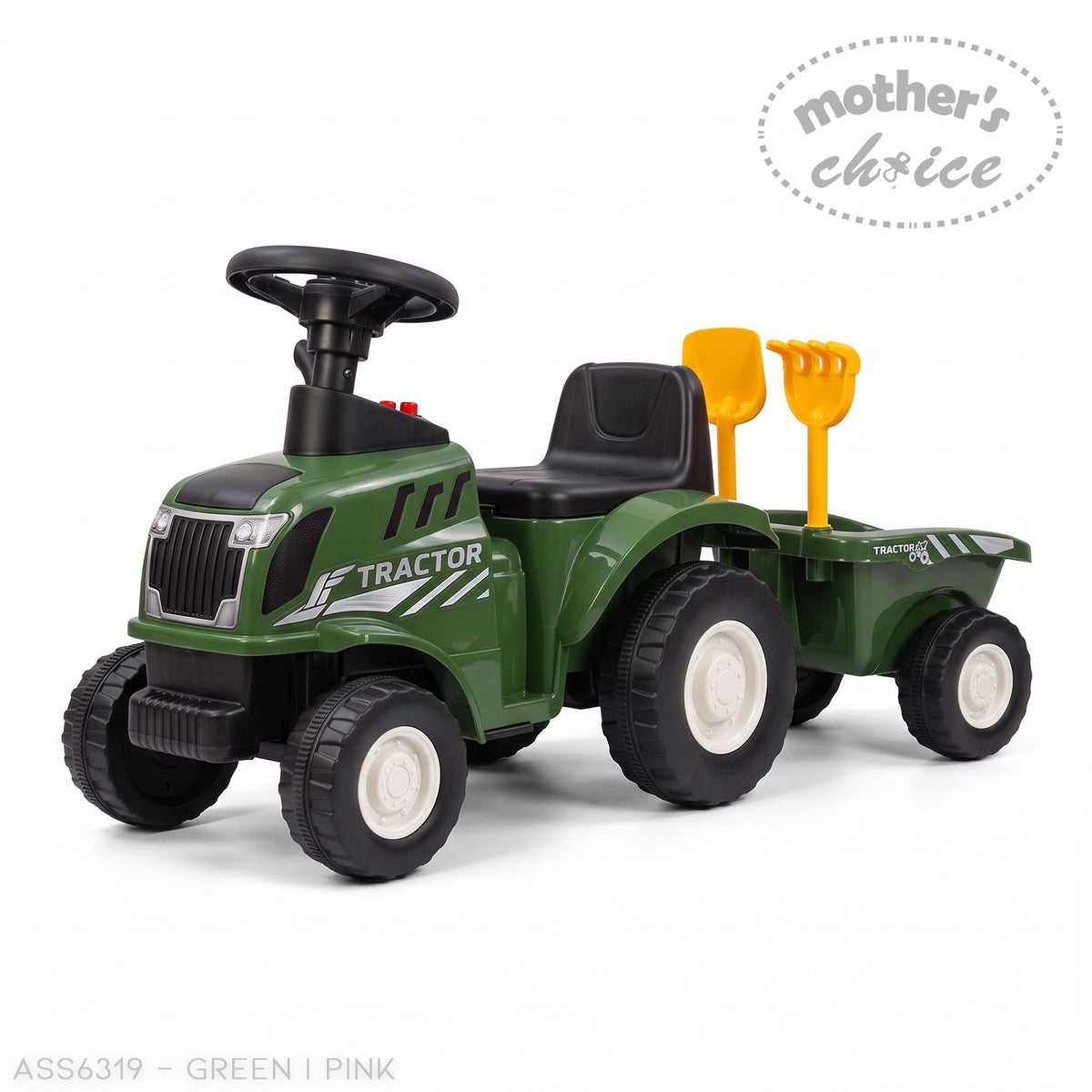 RIDE-ON CAR TRACTOR WITH TRAILOR AND ACCESSORIES