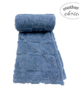 M/C SINGLE LAYER JACQUARD BLANKET BLUE