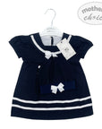 INF GIRLS 2PC NAVY SAILOR SHORT SLEEVE DRESS SET 0-3M