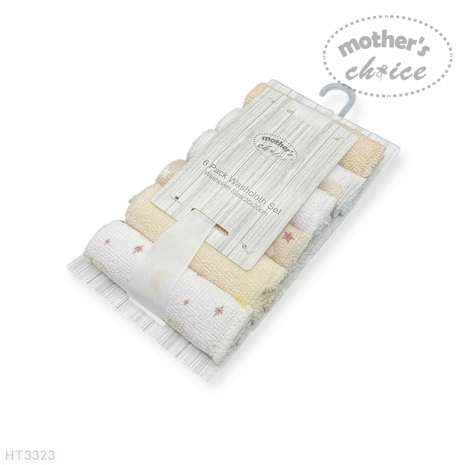 M/C 6 PACK WASHCLOTH SET STONE MOON
