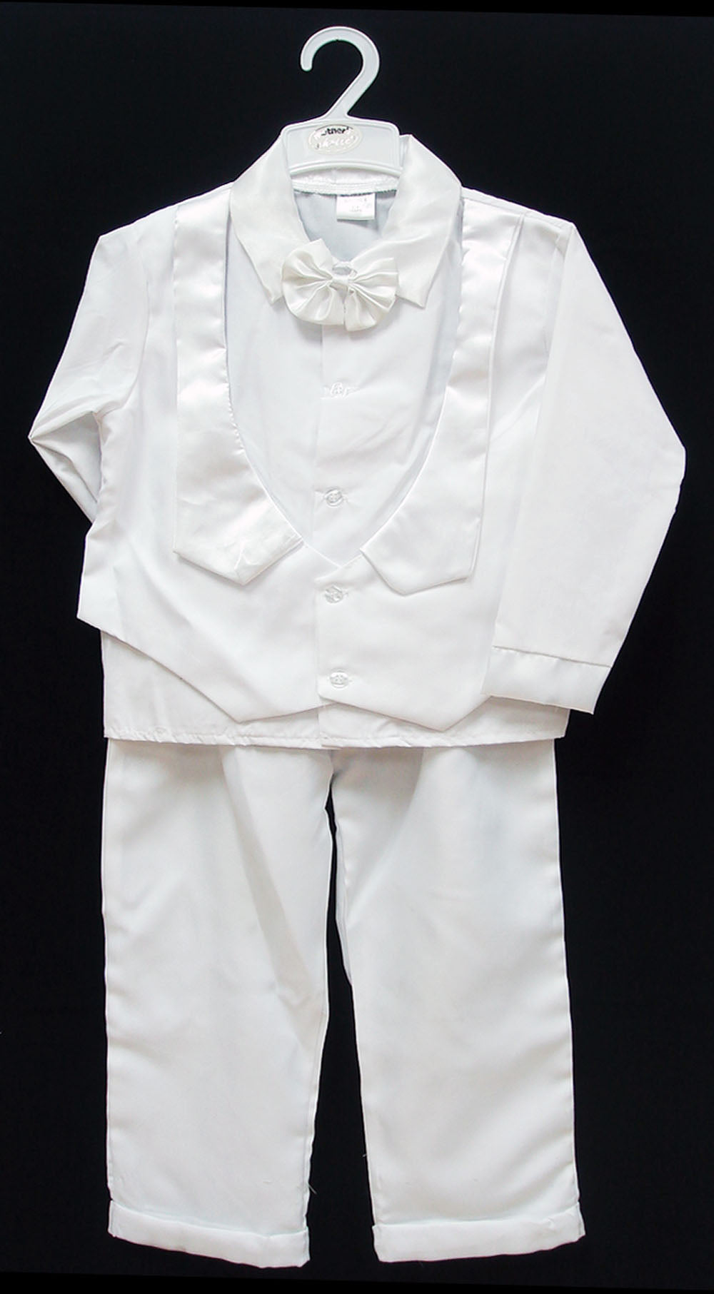 BOYS WHITE CRISTENING SUIT LONGSLEEVE