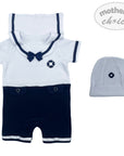 INF BOYS 2PC NAVY SAILOR SET 0-3M