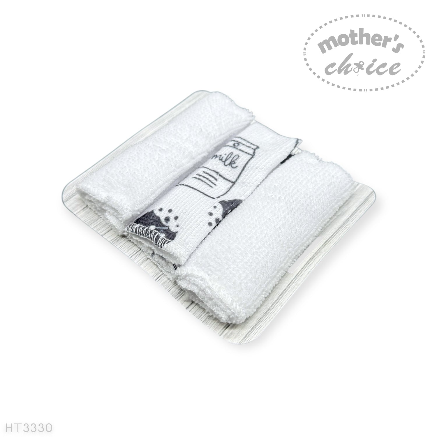 M/C 3PC HOODED TOWELS AND 3PC FACECLOTHS MILK BOTTLE