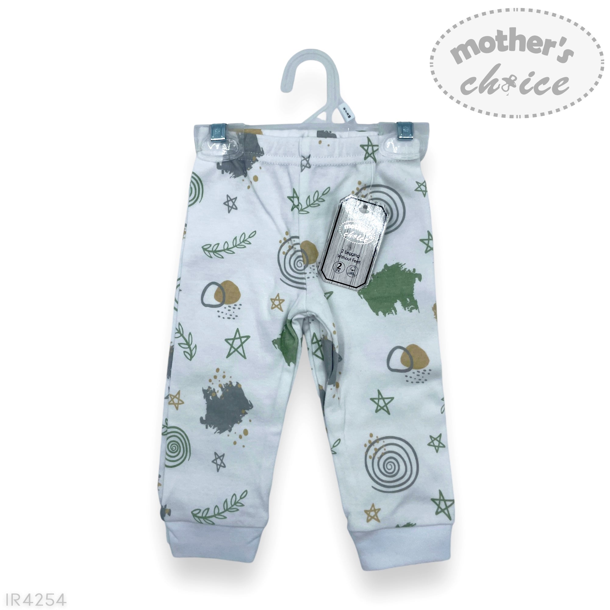 M/C 2 PACK LEGGINGS  &#39;MINT ART&#39;  0-3M