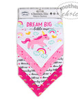 GIRLS 4 PACK BANDANA BIB 'UNICORN'