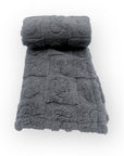 M/C SINGLE LAYER JACQUARD BLANKET GREY