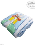 MOTHERS CHOICE INFANTS CUTWORK BLANKET HOUSE BLUE