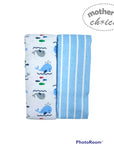 2 PACK FLANNEL RECEIVER BOYS WHALE/STRIPE