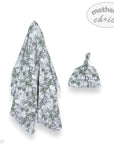 M/C 2PK BLANKET &amp; BEANIE SET MINT/GREY