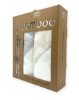 M/C BAMBOO 2PK  HOODED TOWEL STONE