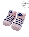 M/C FANCY BOX SOCKS 'GIRLS PINK/NAVY BOAT'