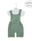 M/C MUSLIN  DUNGAREE SET SUMMER DIP 12M