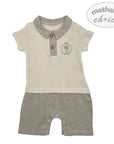 INF BOYS  NATURAL LINNEN ROMPER