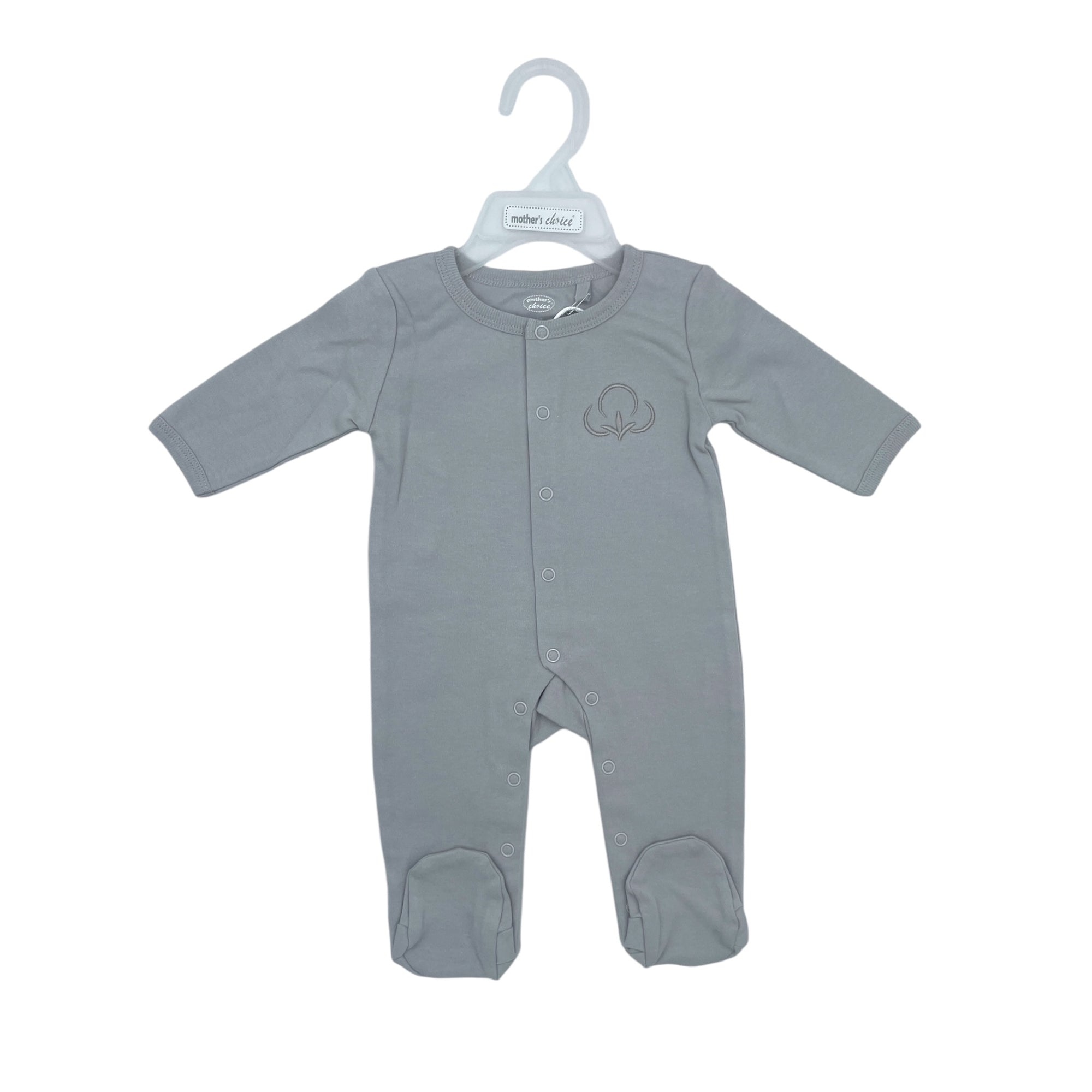 BABYGROWS BASICS GREY NEWBORN
